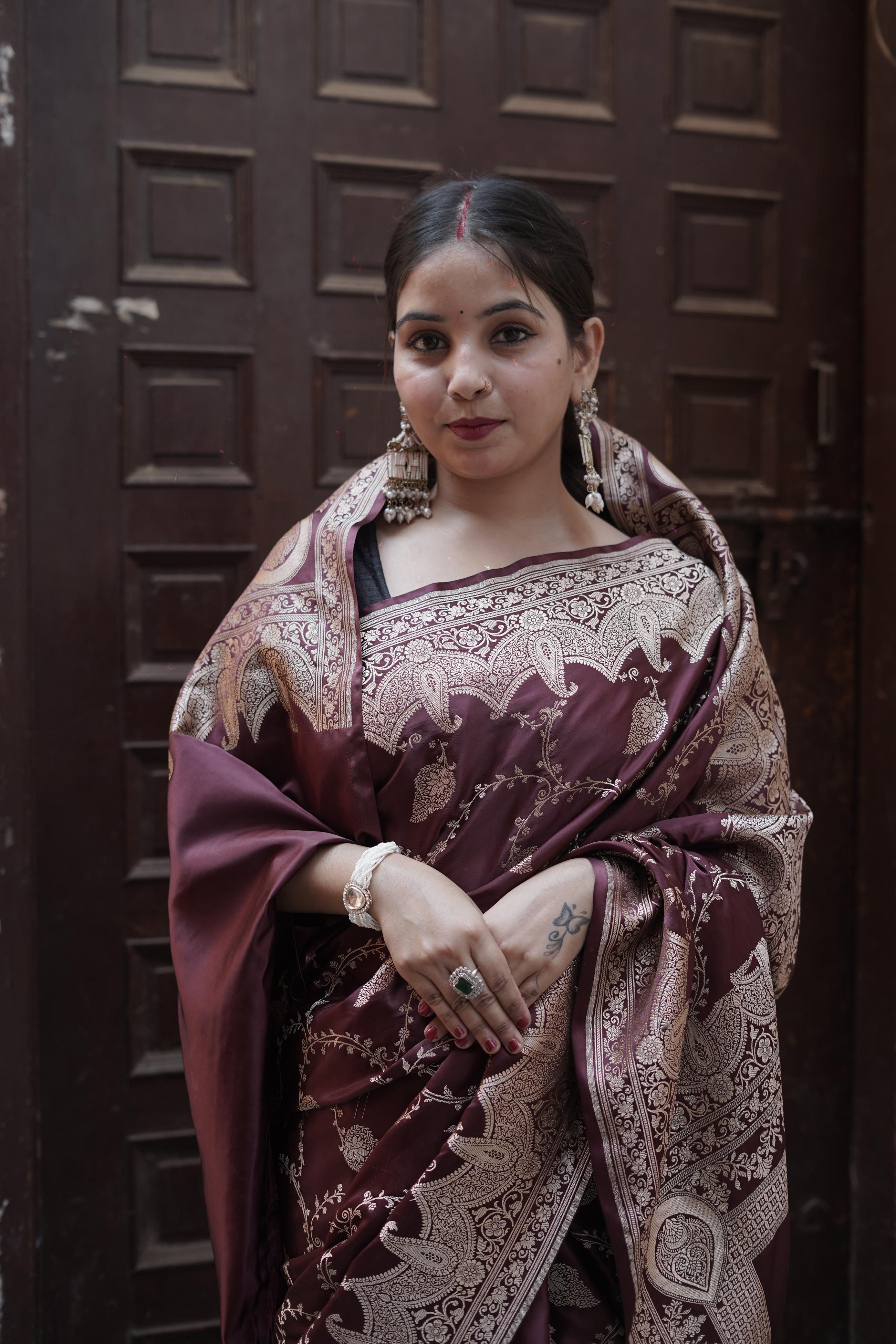 Mashru Katan Silk Saree