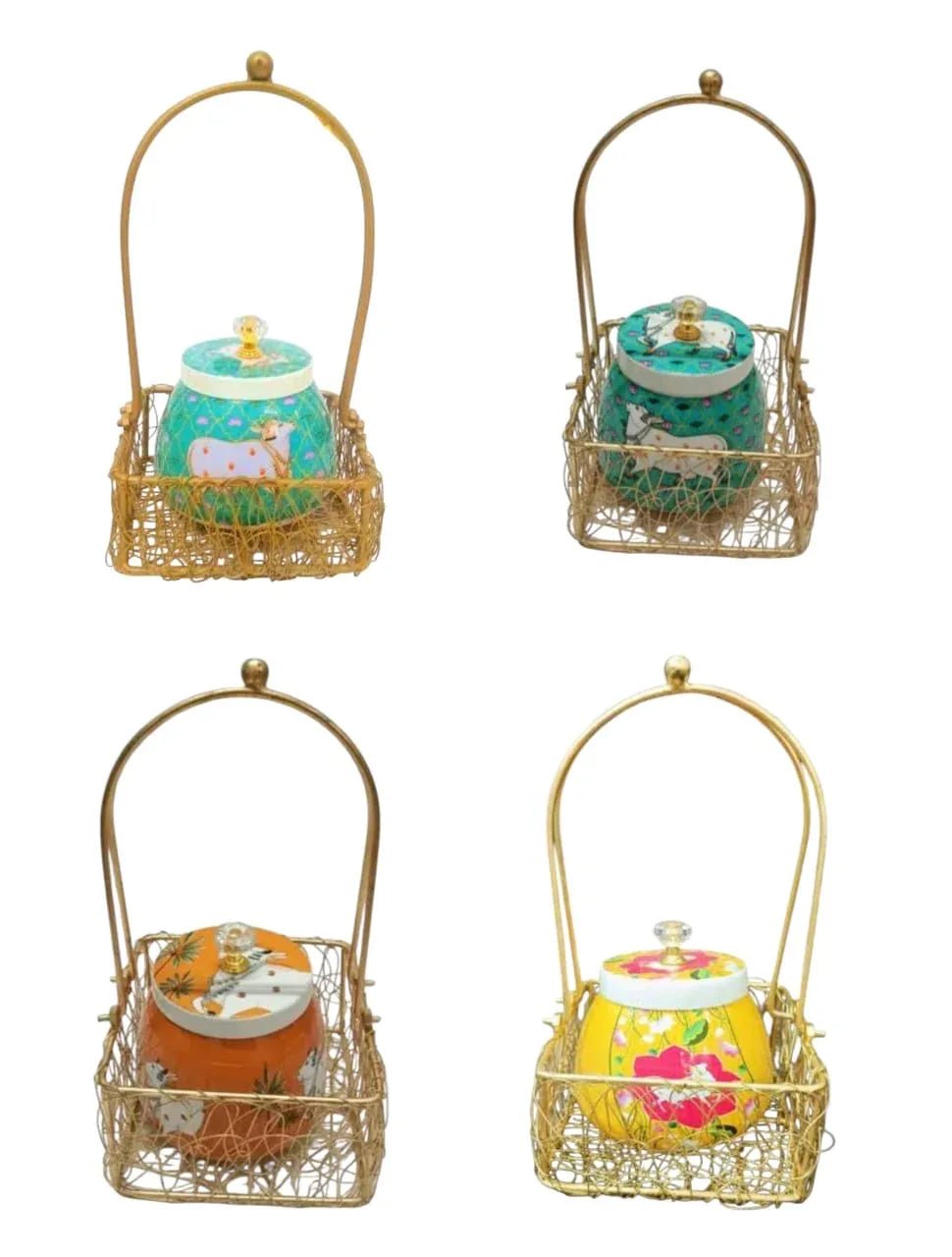 Basket with Pichwai Jar (12 pieces)